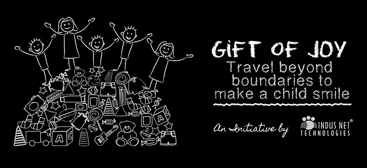 Indus Net Celebrates “Gift of Joy”- Travel Beyond boundaries to make a child smile
