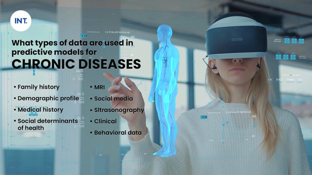 What types of data are used in predictive models
for chronic diseases?