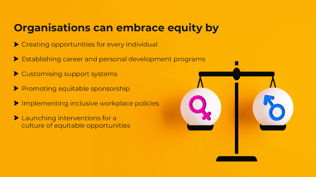 How can organisations embrace equity?