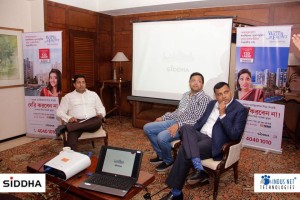 A (Mr. Abhishek Rungta, the Founder and CEO of Indus Net Technologies at the Press Conference for Siddha Waterfront....)